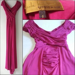 Nicole Miller Baby PINK Valentine Formal Evening Gown BARBIE Prom Wedding 0